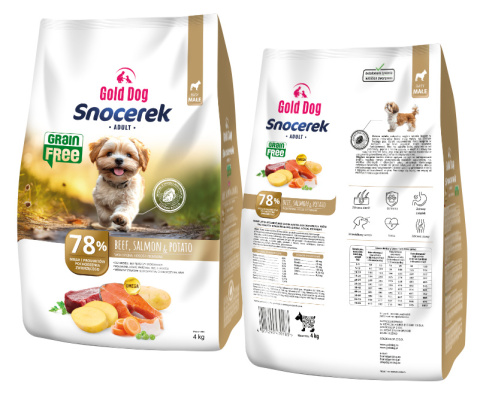 Gold Dog Snocerek Grain Free Beef ,Salmon & Potato 4kg Small Breeds