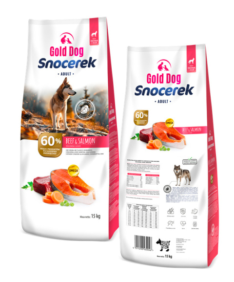 Gold Dog Snocerek Beef & Salmon 15kg dla Owczarka